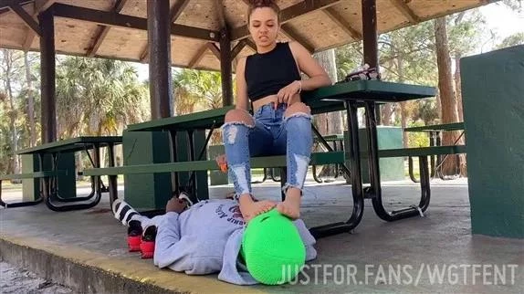 Mixed Goddess Uses Human Foot Stool In Public HD  (2025 | MPEG-4)