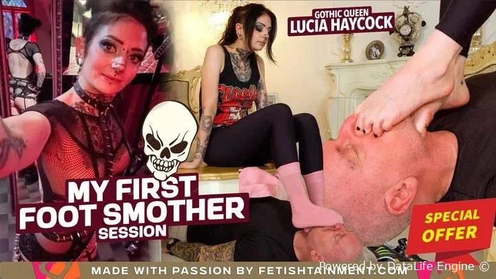 My First Foot Smother Session Foot Domination With Socks And Bare Feet With Gothic Queen Lucia Haycock with FEMDOMSQUAD Video Store UltraHD/4K  (2025 | MPEG-4)